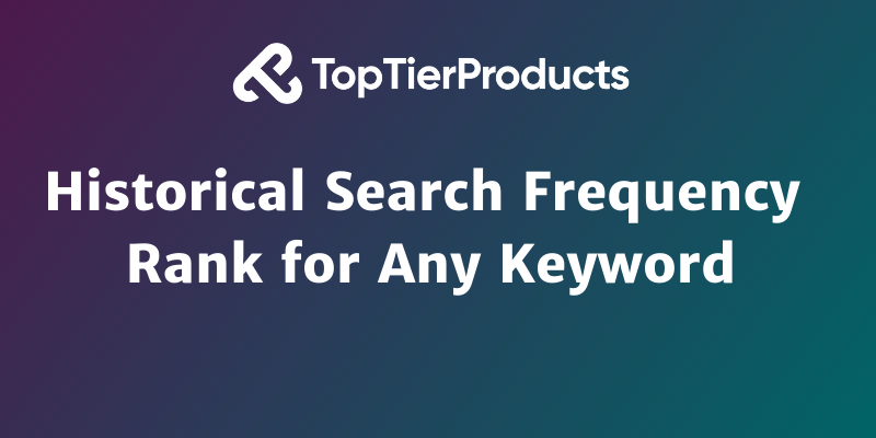 Search frequency rank